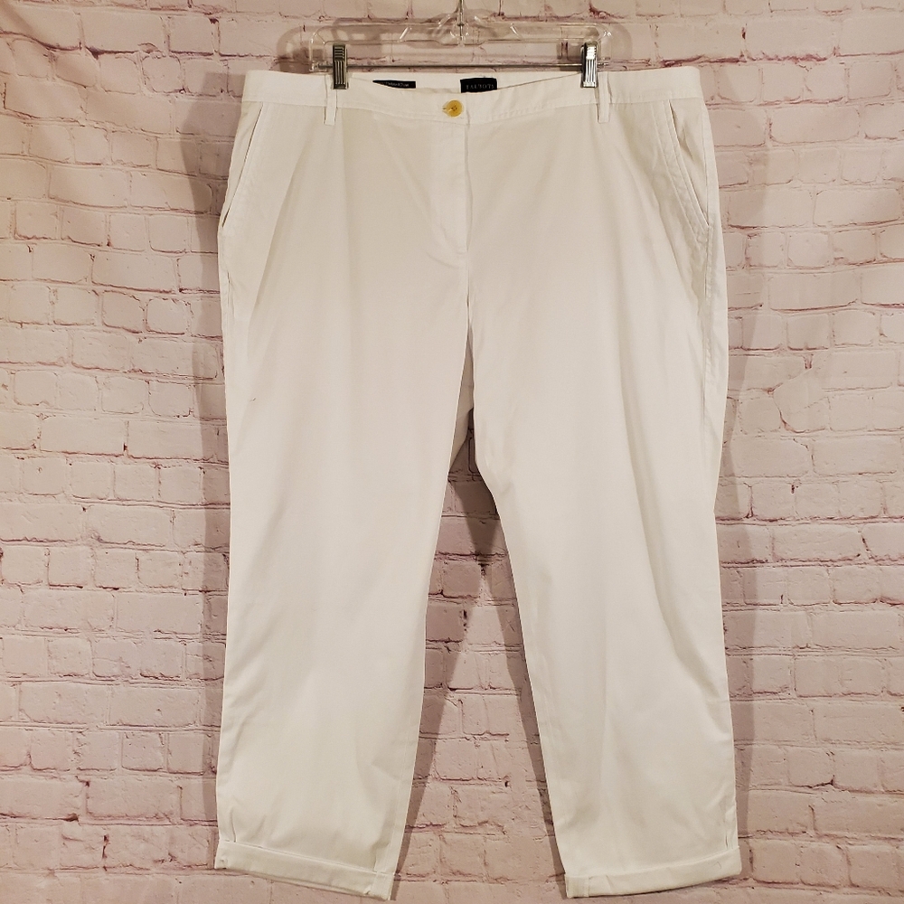 Talbots White Ankle Pants
